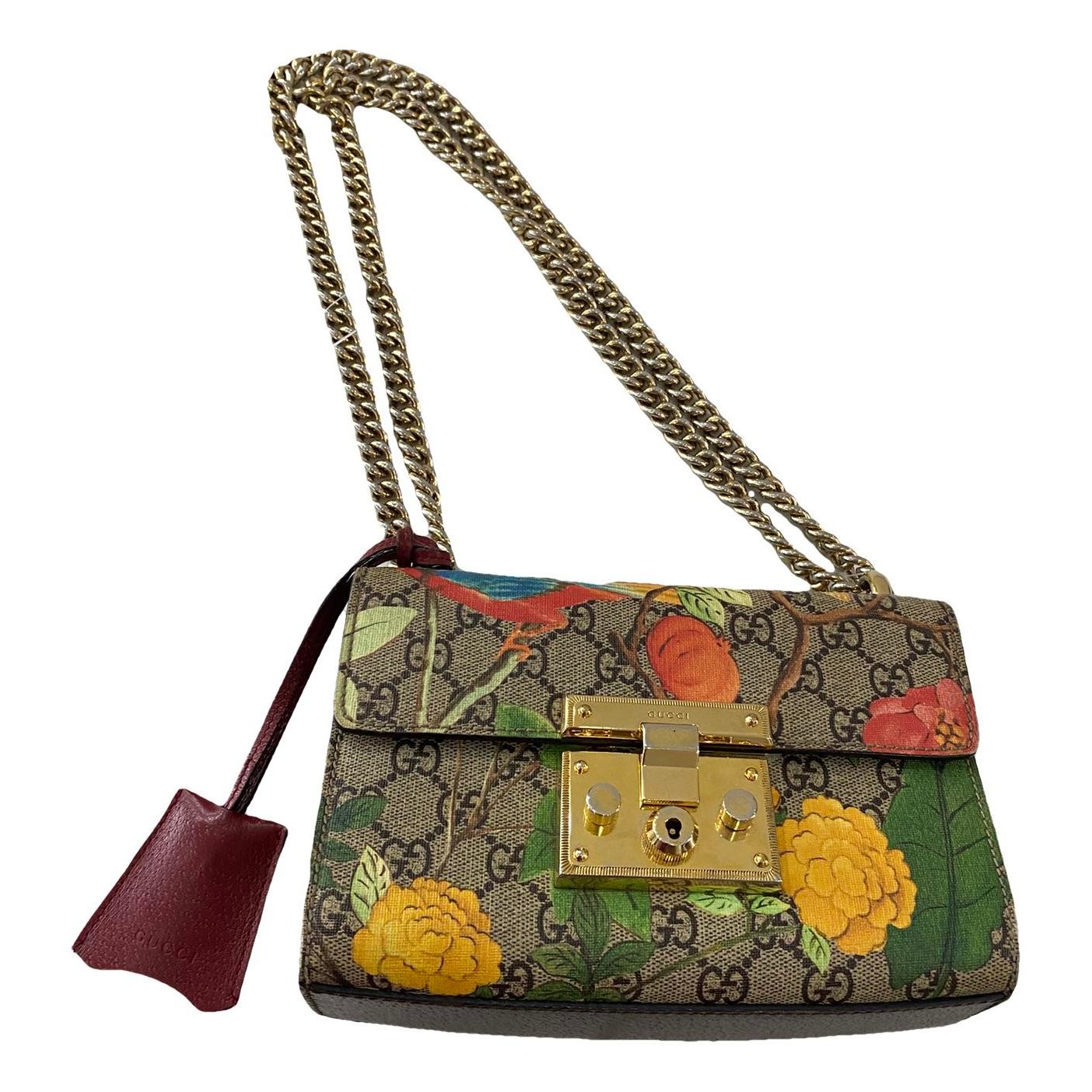 Padlock leather crossbody bag