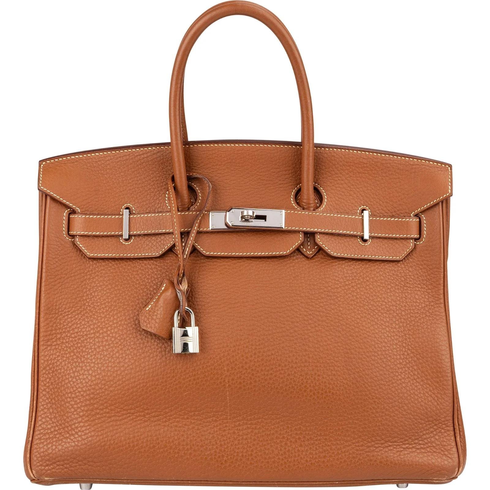 Birkin 35 leather handbag