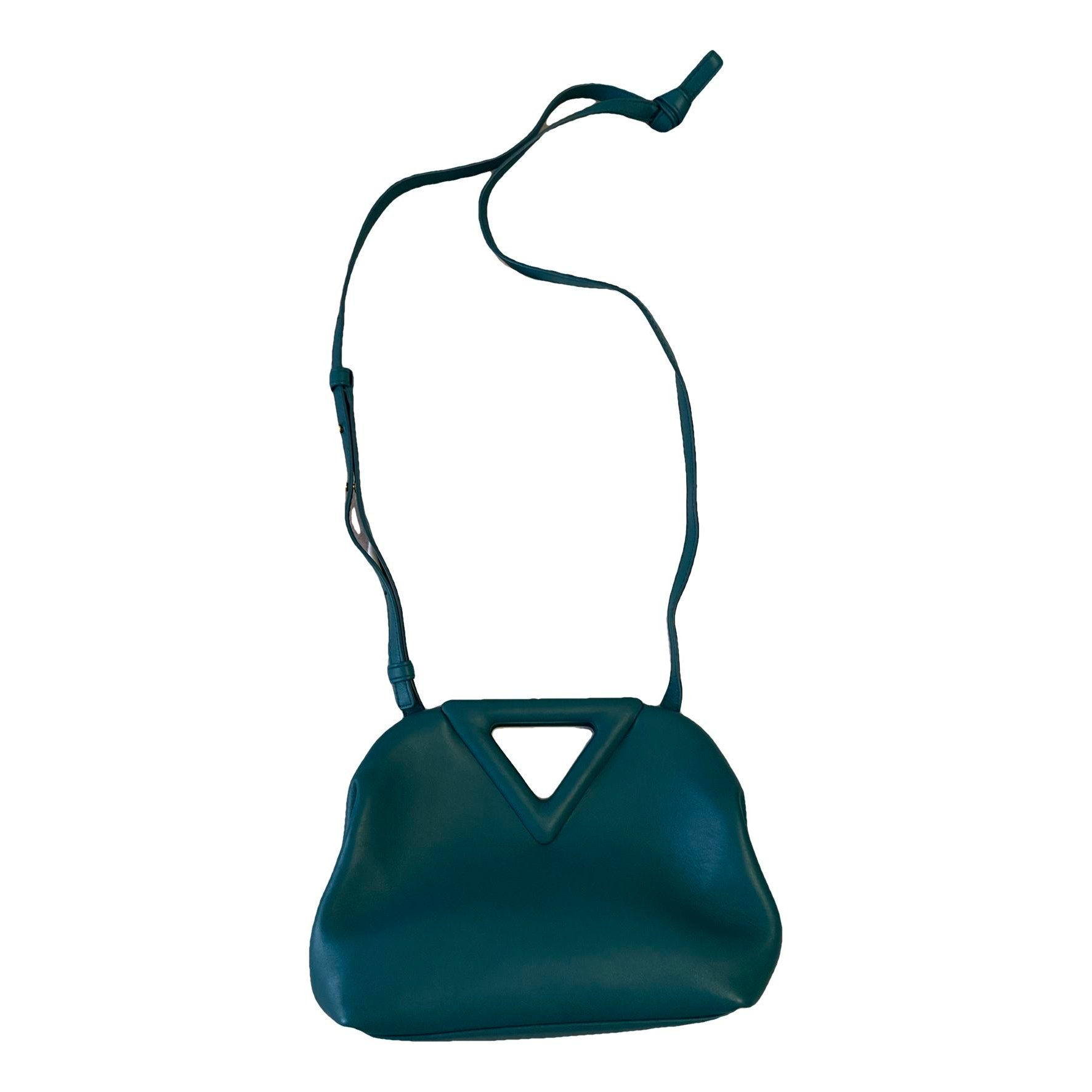Point leather crossbody bag