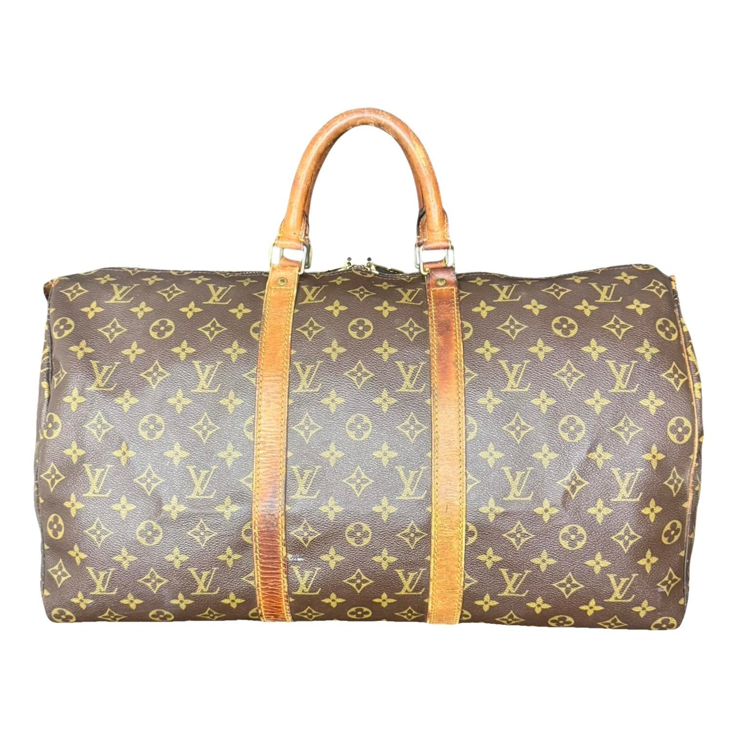 Keepall leather travel bag