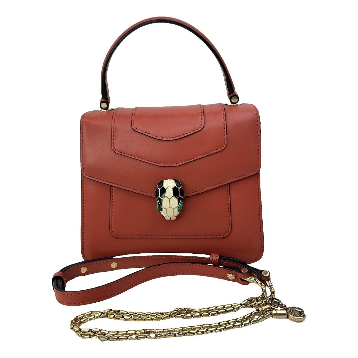 Serpenti leather handbag