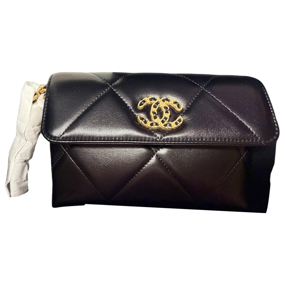 Leather clutch bag