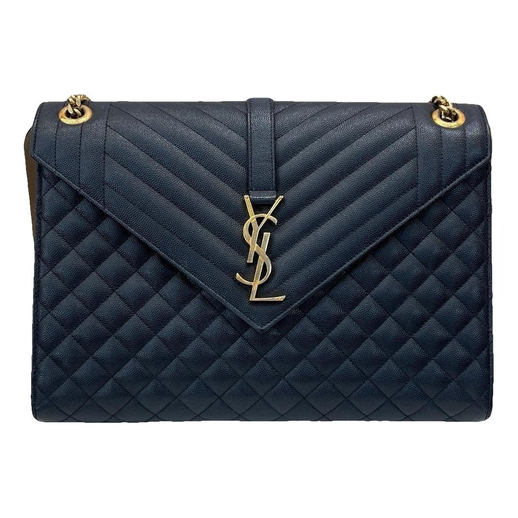 Envelope leather handbag