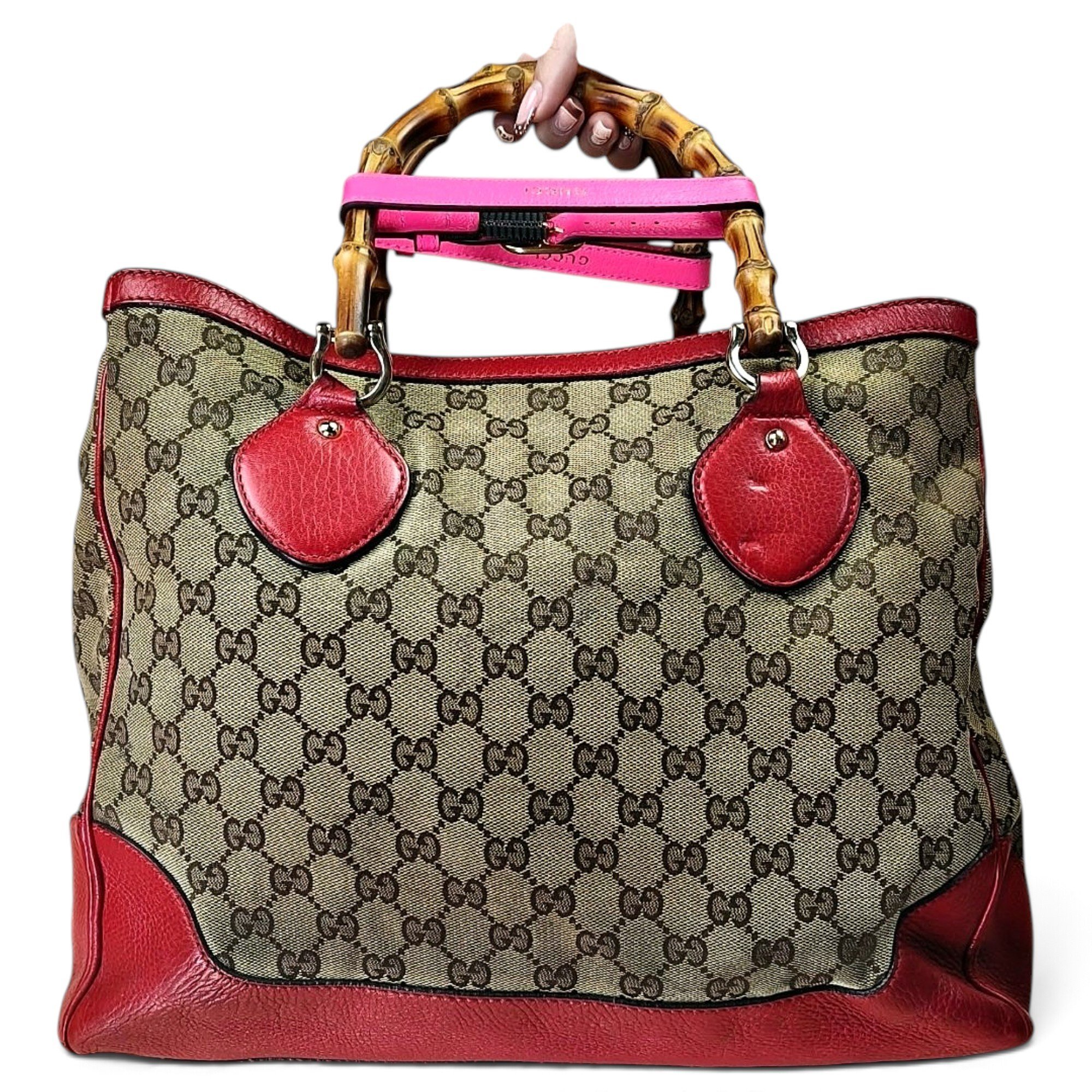 Bamboo Shopper leather tote