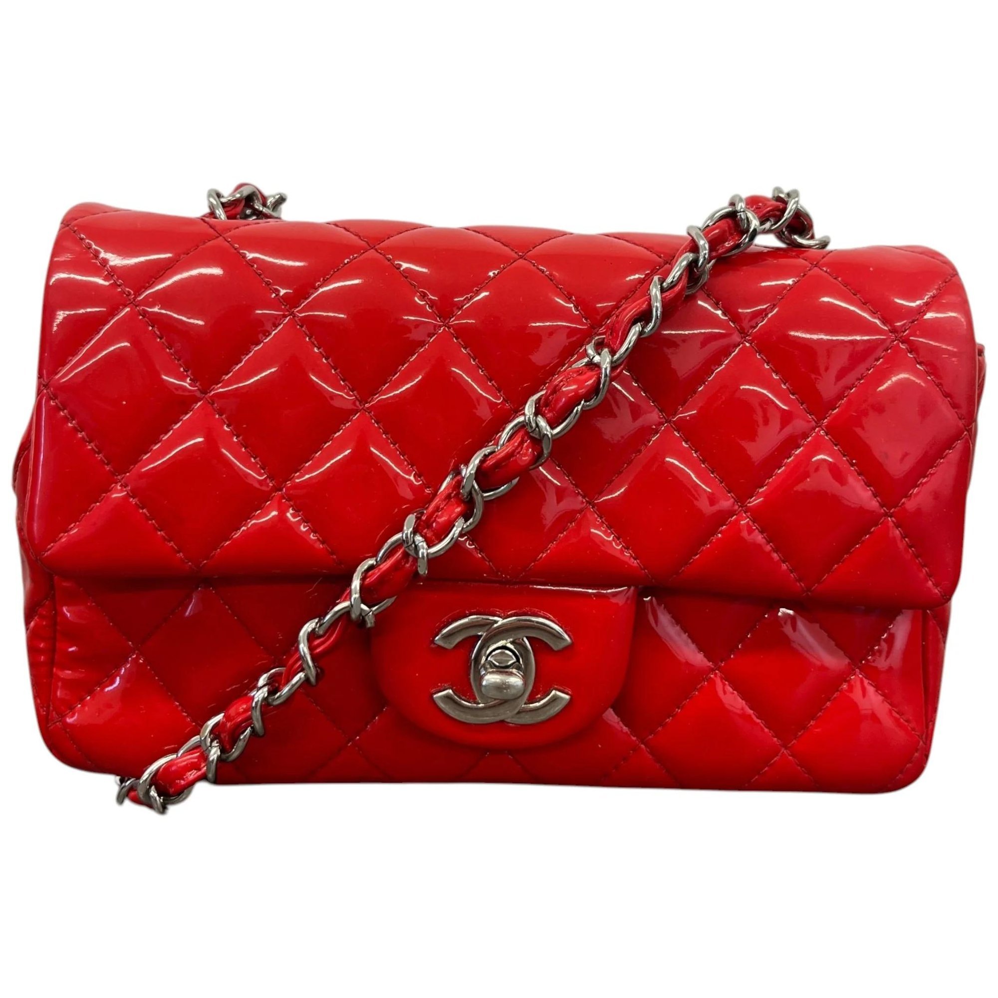 Patent leather handbag