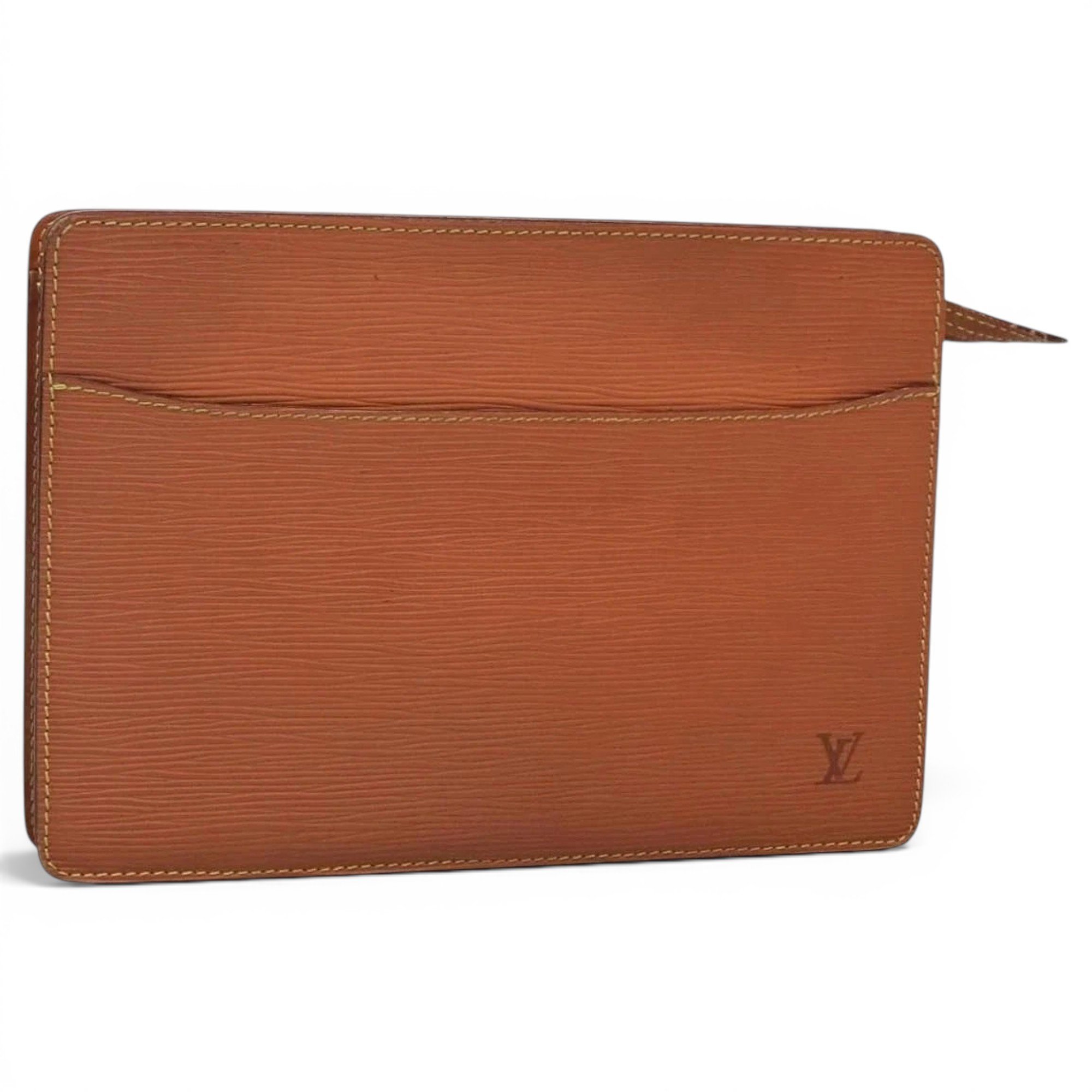 Leather clutch bag