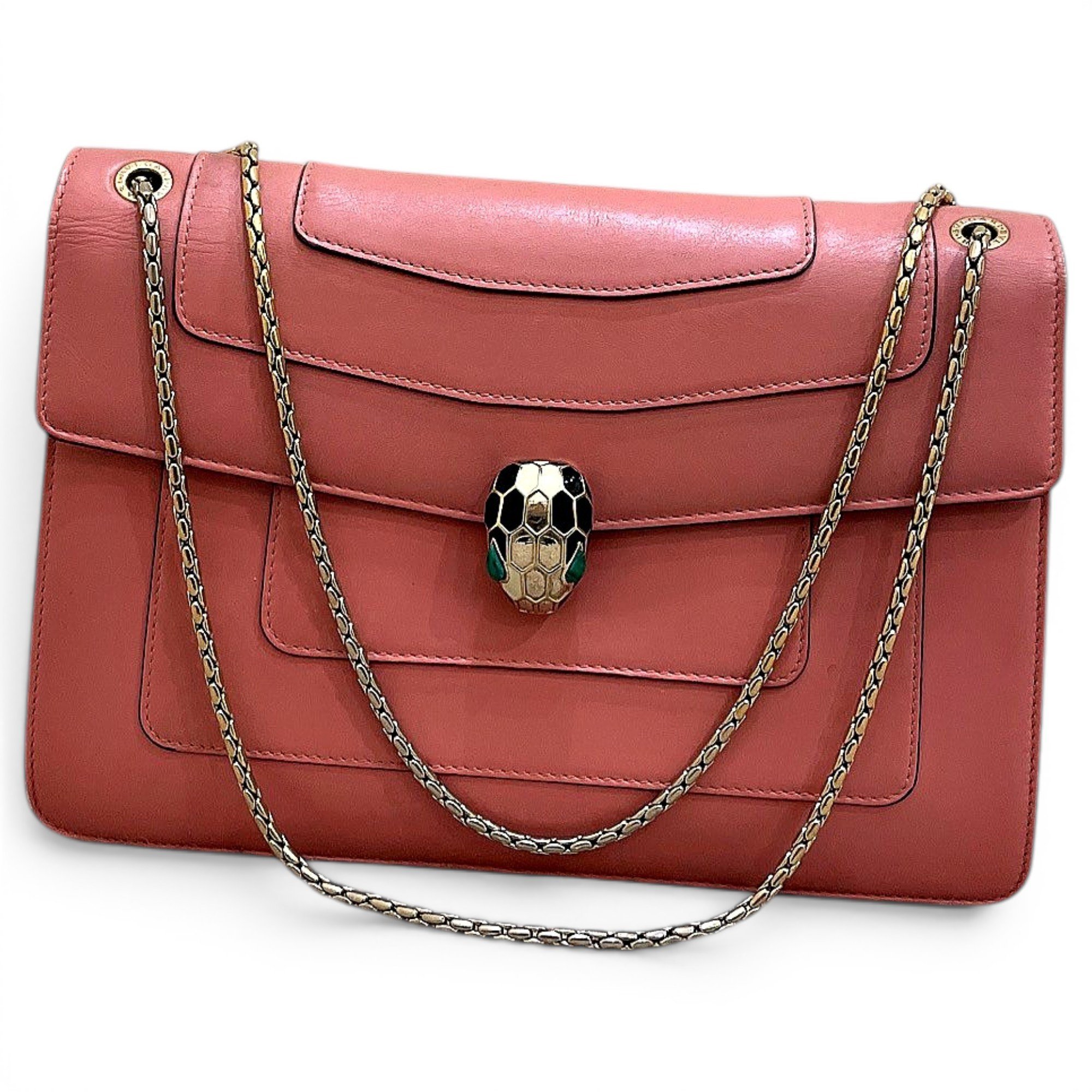 Serpenti leather handbag