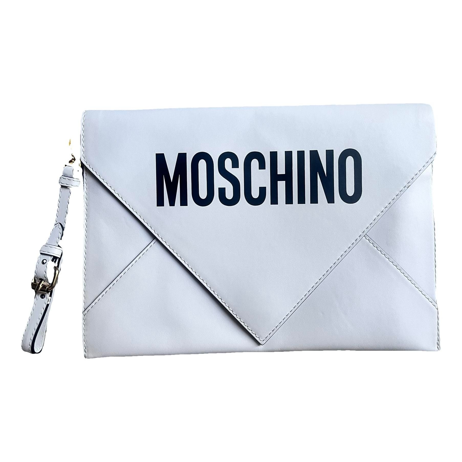 Leather clutch bag