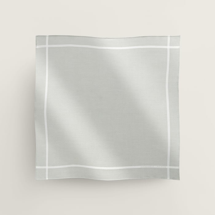 Gris Clair Jacquard d'H Handkerchief