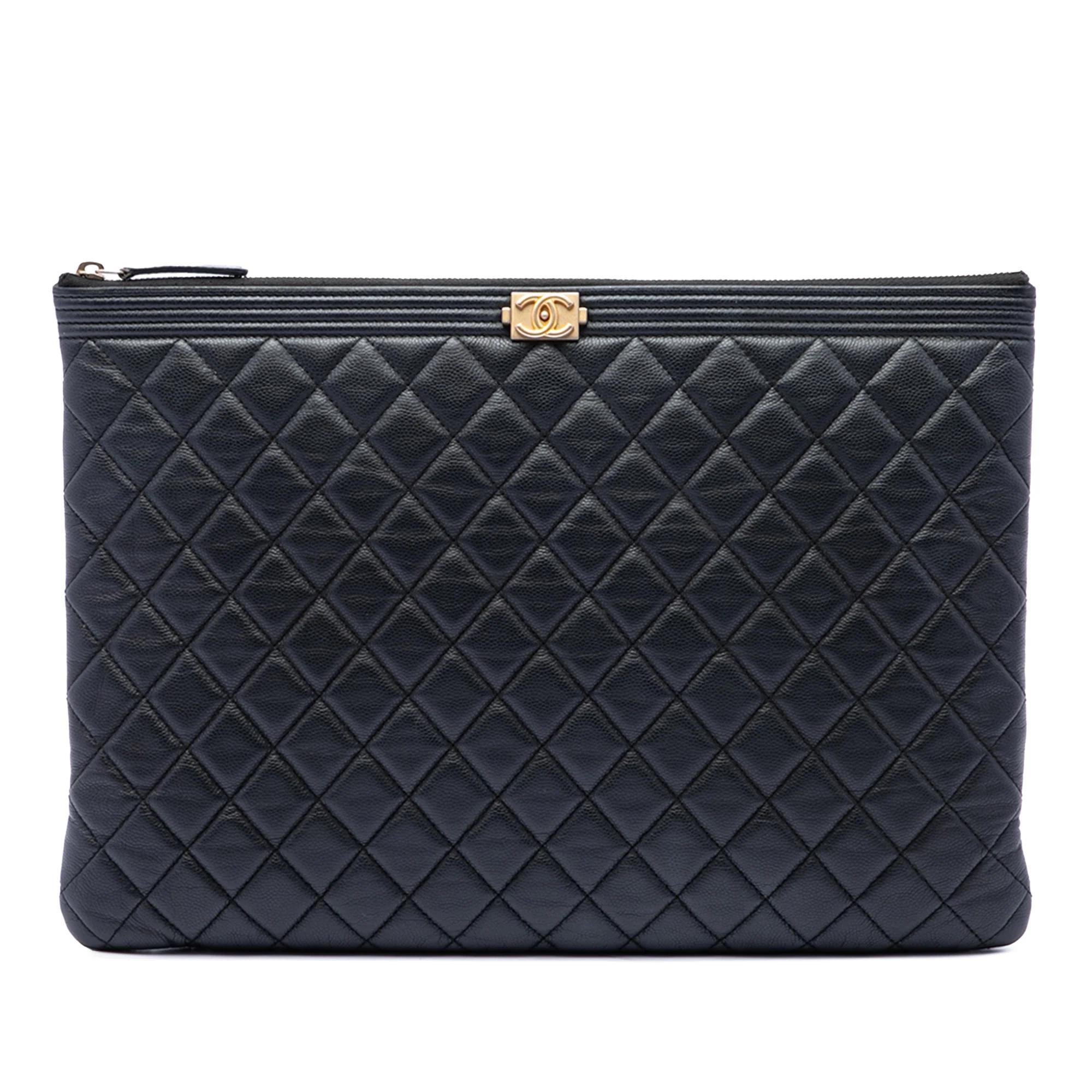 Boy leather clutch bag
