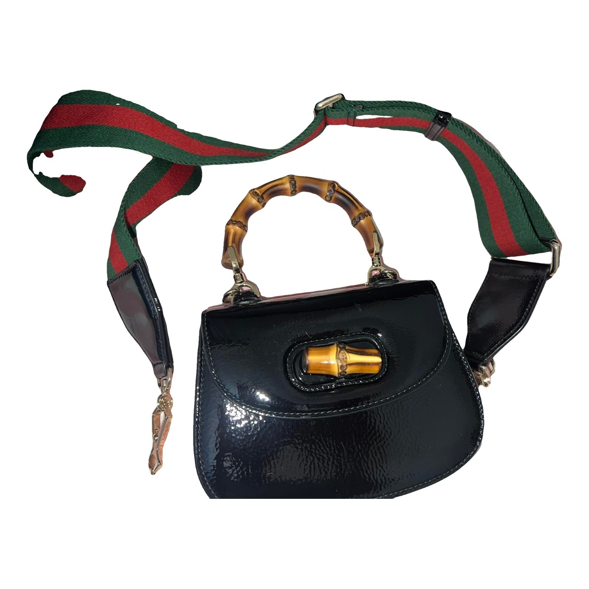 Bamboo leather crossbody bag
