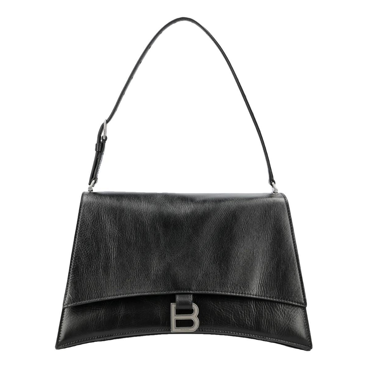 Crush leather handbag
