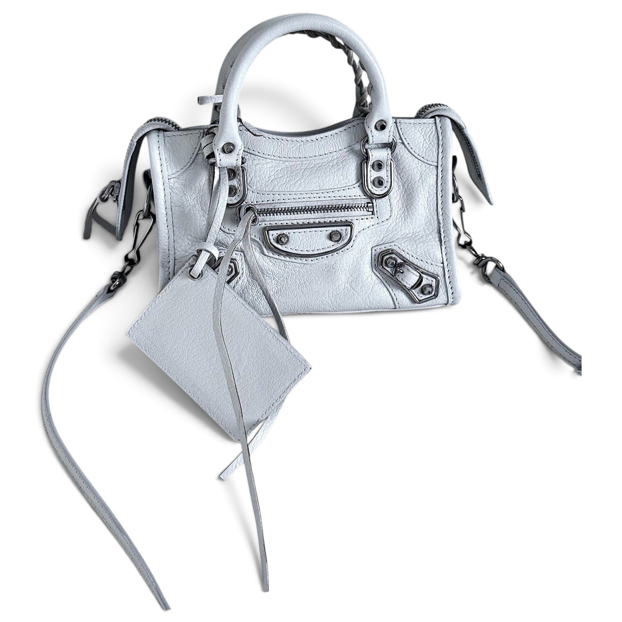 City leather handbag