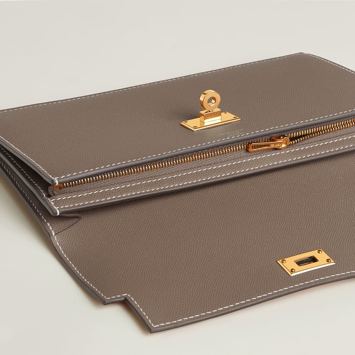 Étoupe Kelly Pocket Long Wallet
