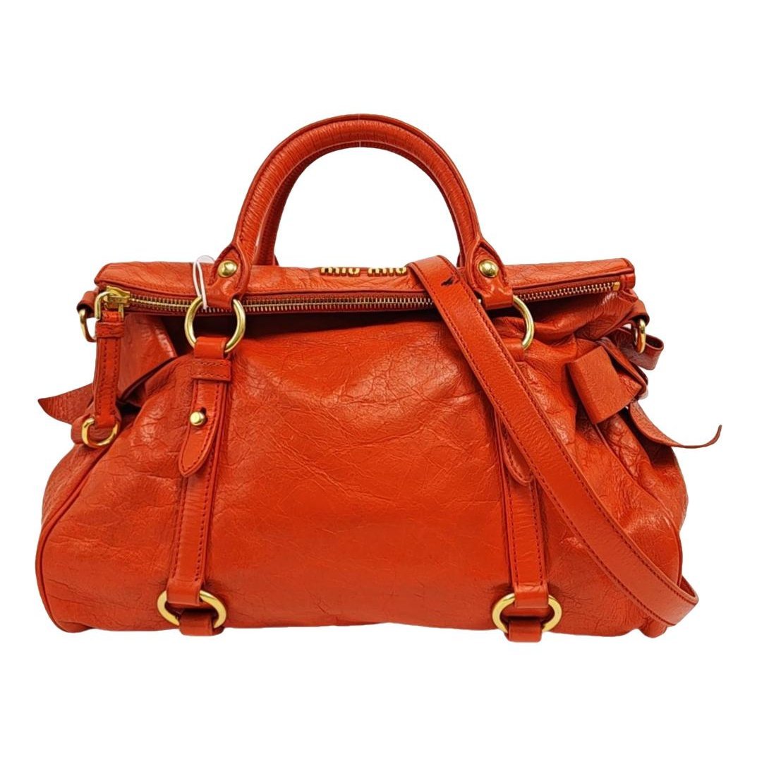 Bow bag leather handbag