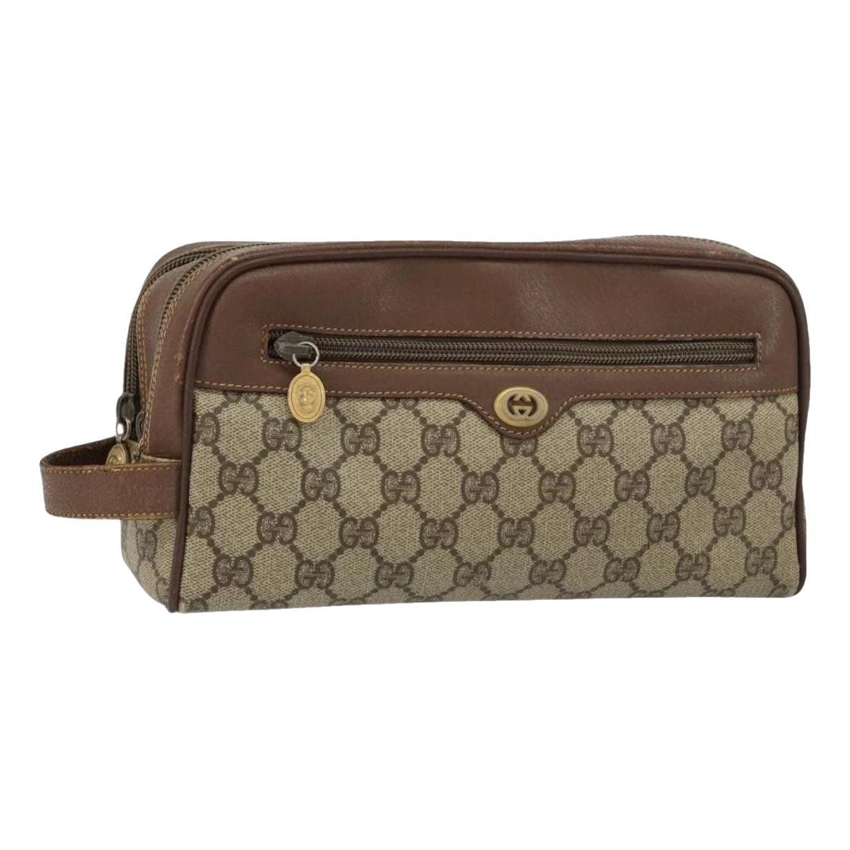Leather clutch bag