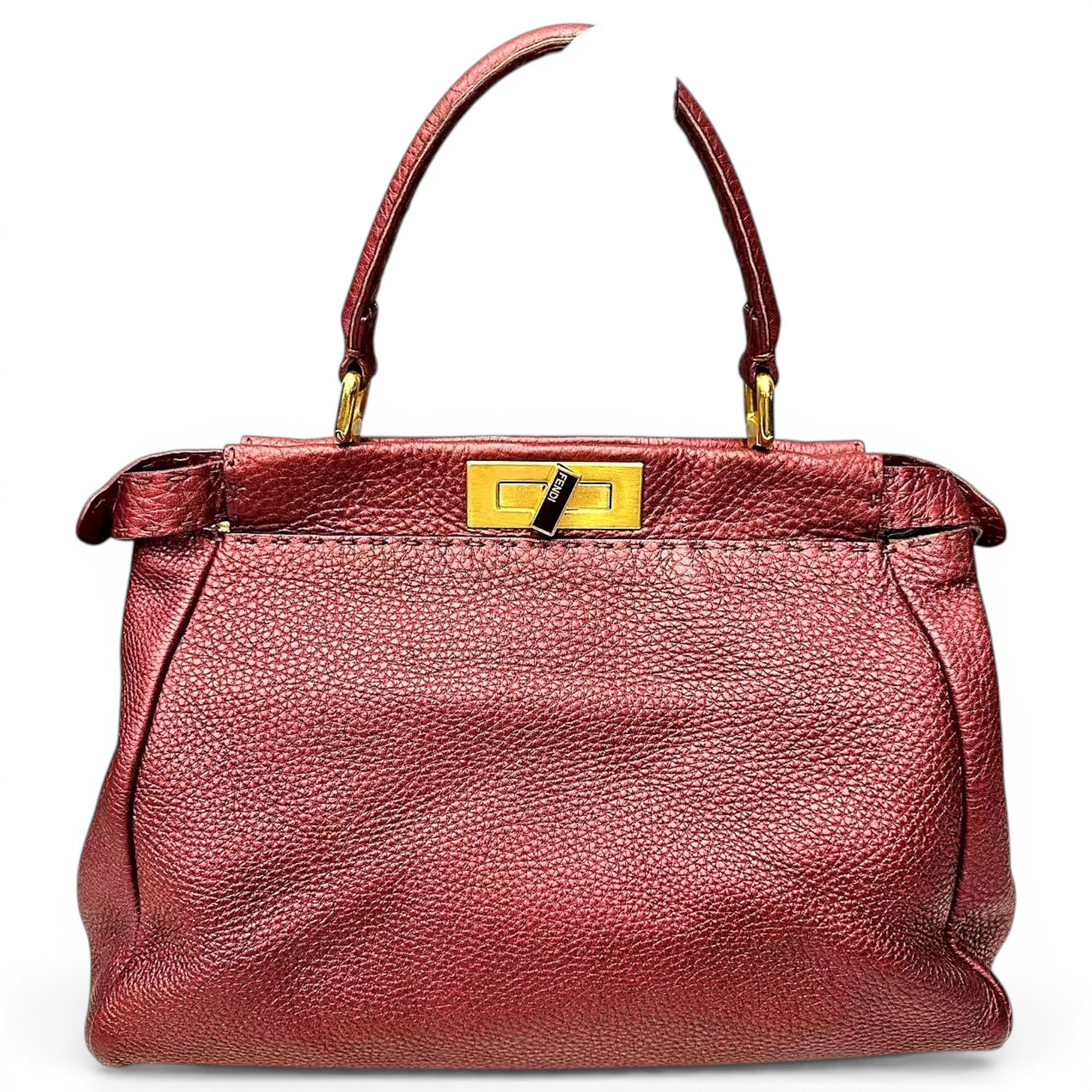 Peekaboo leather handbag