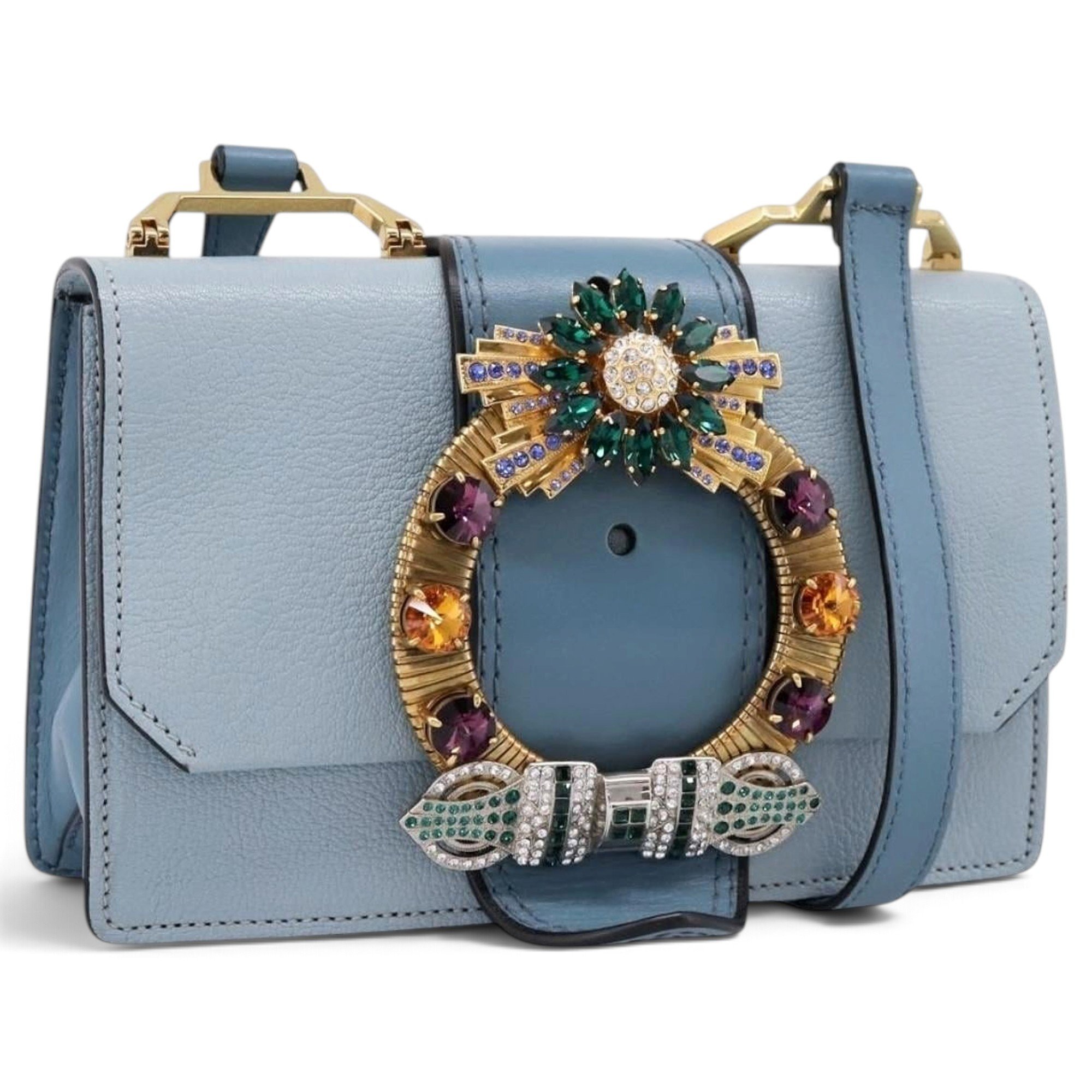 Madras leather handbag