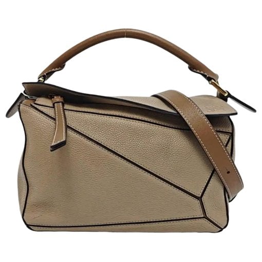 Puzzle leather handbag
