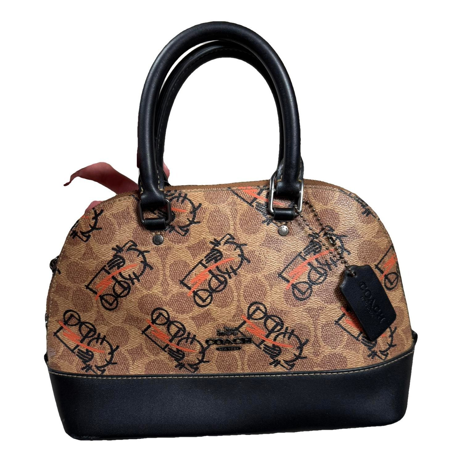 Cartable mini sierra leather handbag