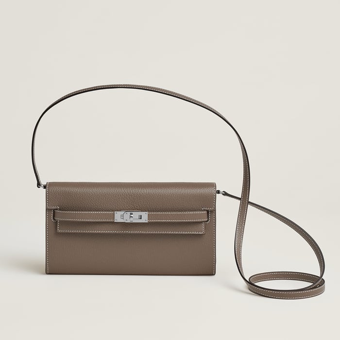 Étoupe Kelly Classique to Go Wallet