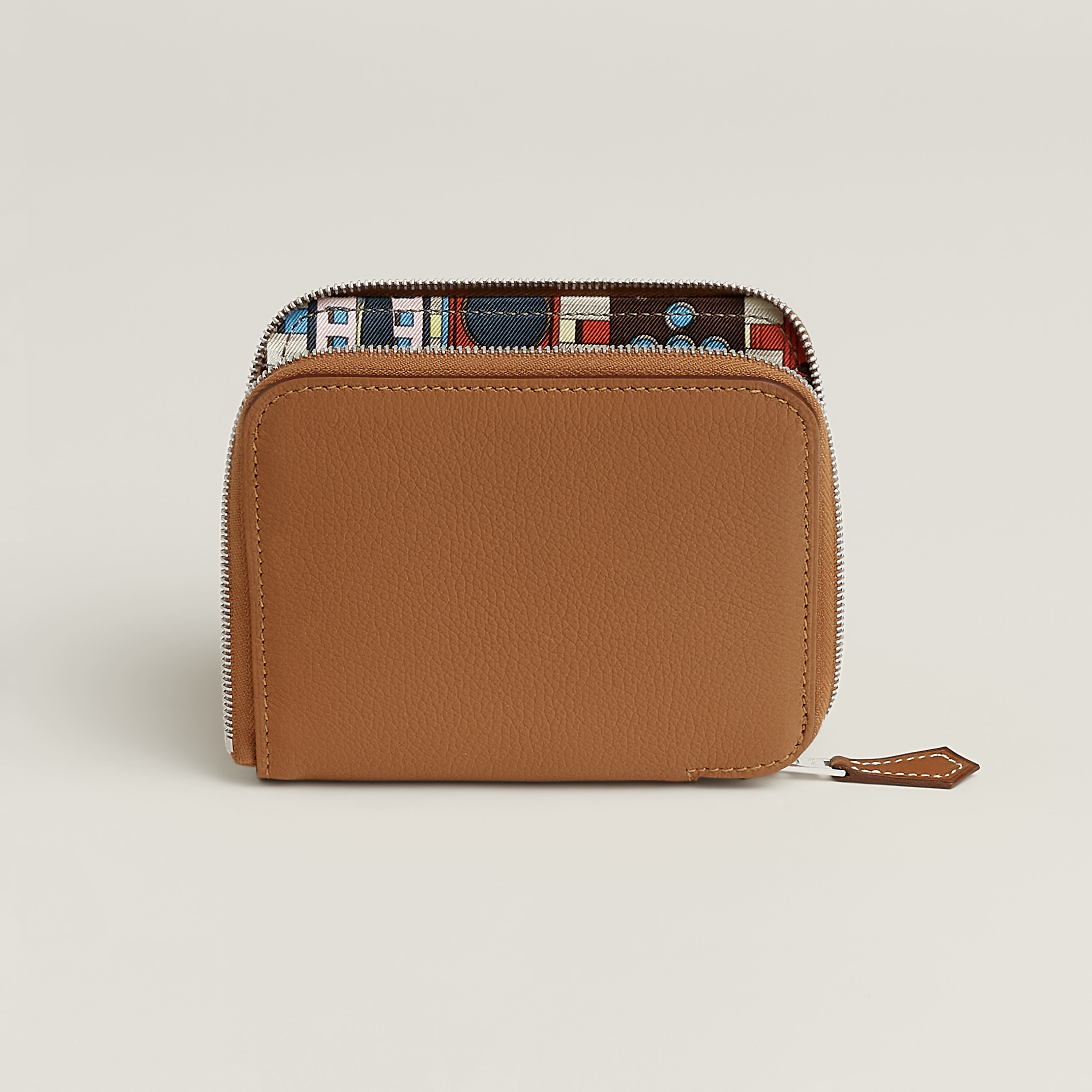 Hermès 財布 《シルクイン》 コンパクト ビスキュイ/ピエール/ベージュ