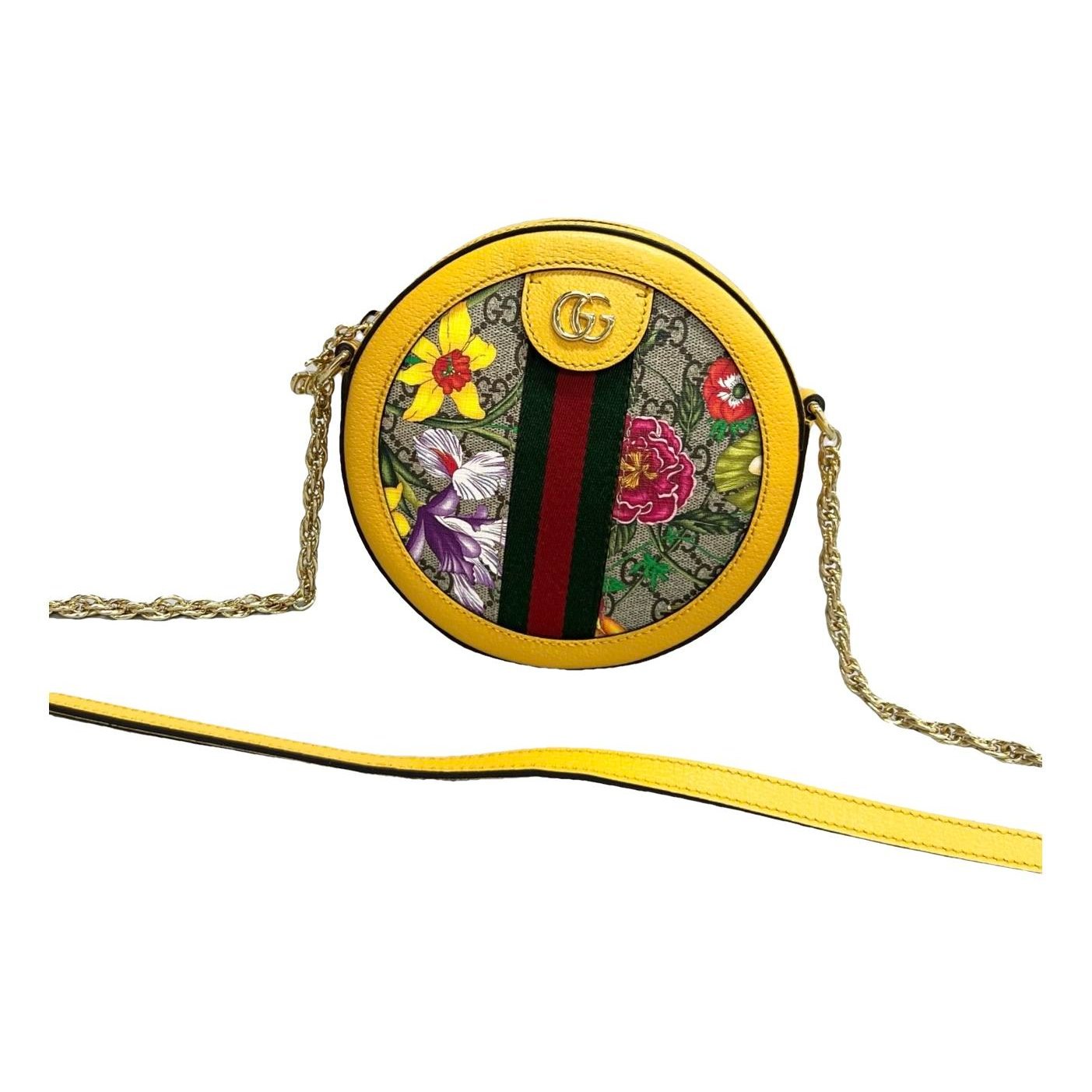 Ophidia Round leather handbag