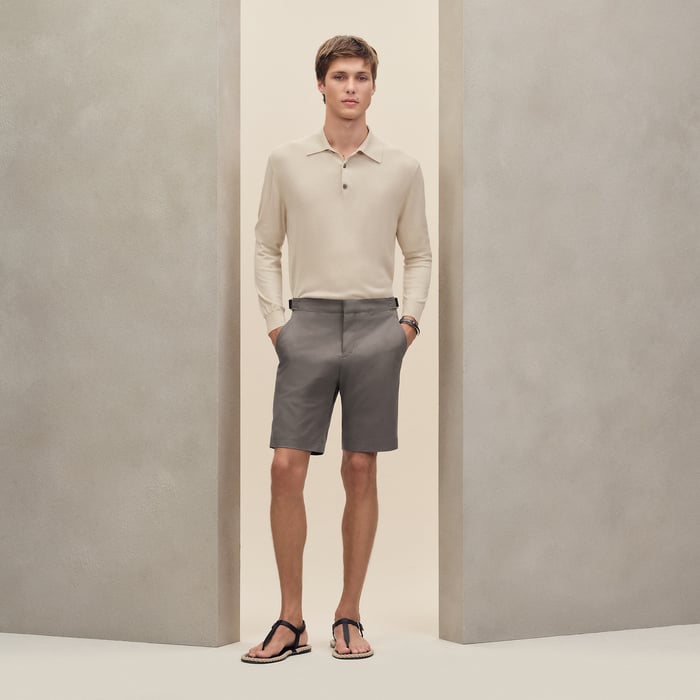 Gris Éléphant Saint Germain Fitted Shorts