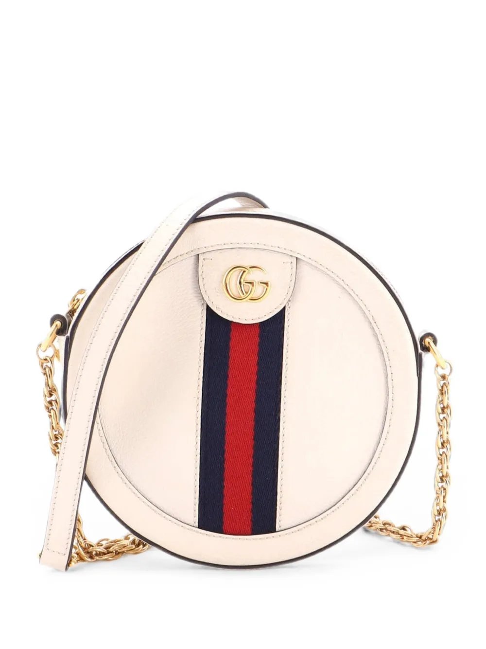 Ophidia Round Shoulder Bag Leather Mini crossbody bag