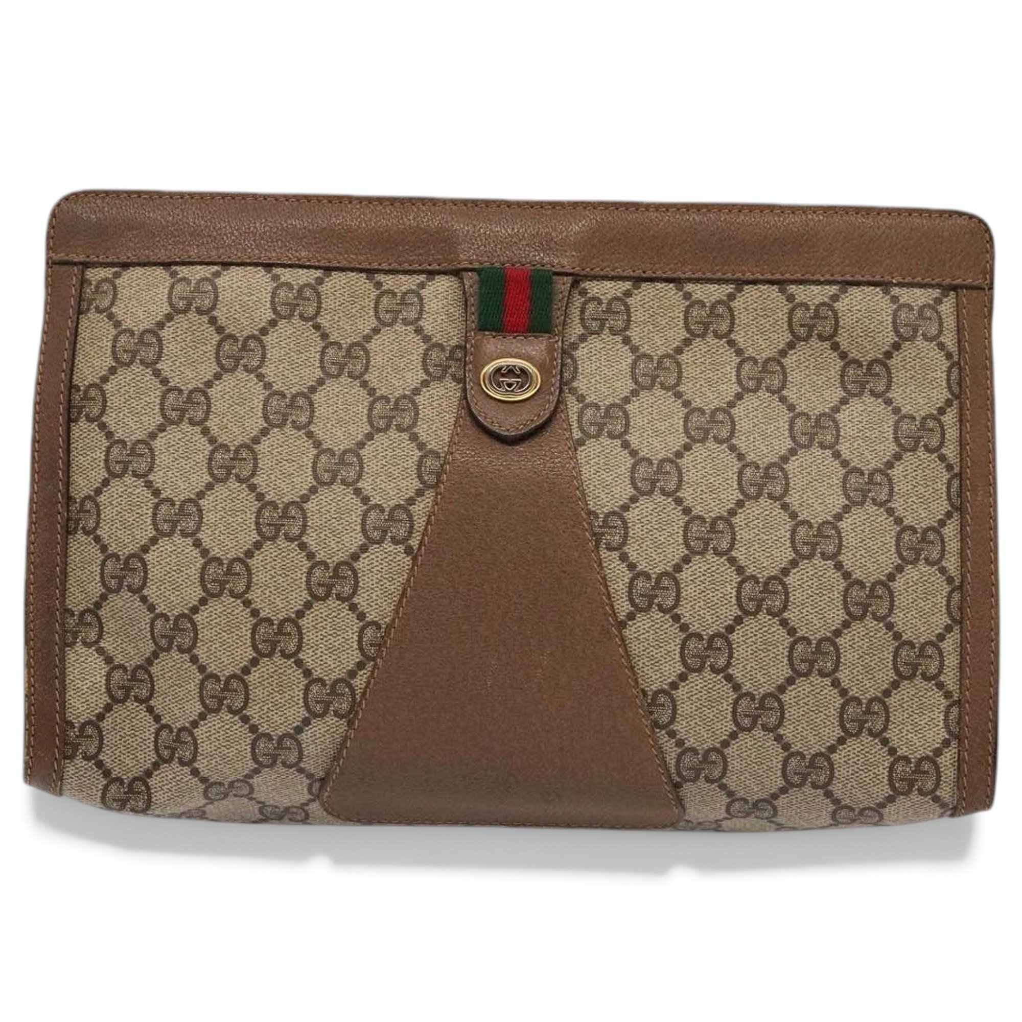 Leather clutch bag