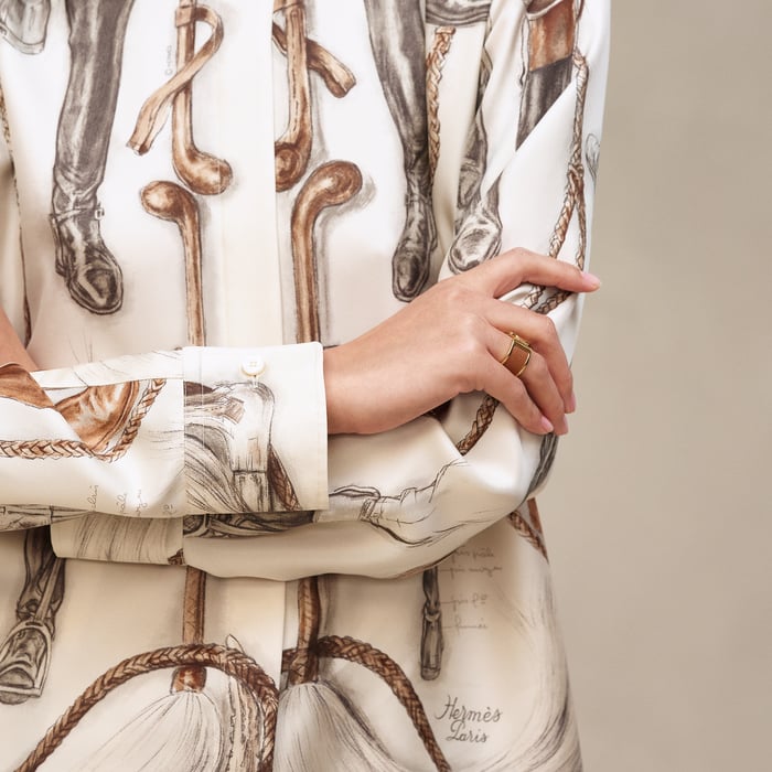 Beige Parchemin "A Propos De Bottes" Shirt