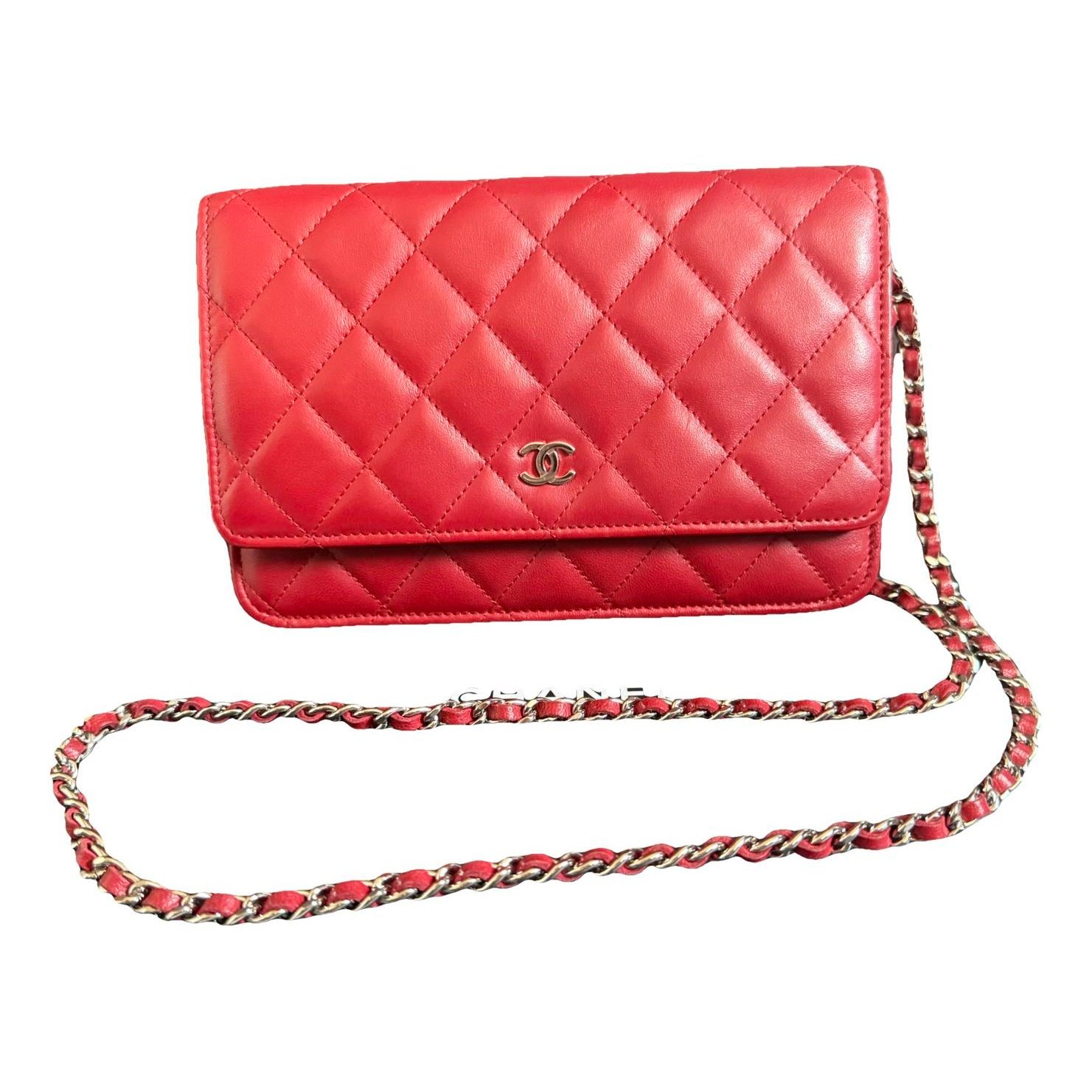 Leather clutch bag