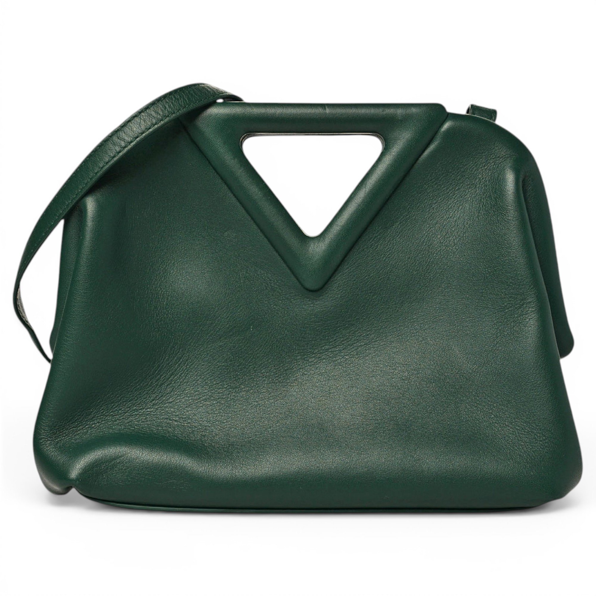 Point leather handbag
