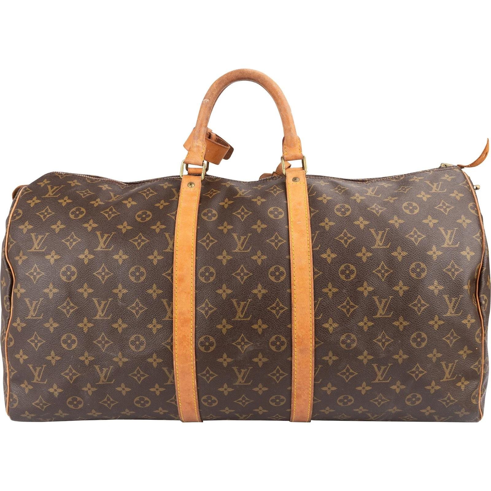 Keepall leather travel bag