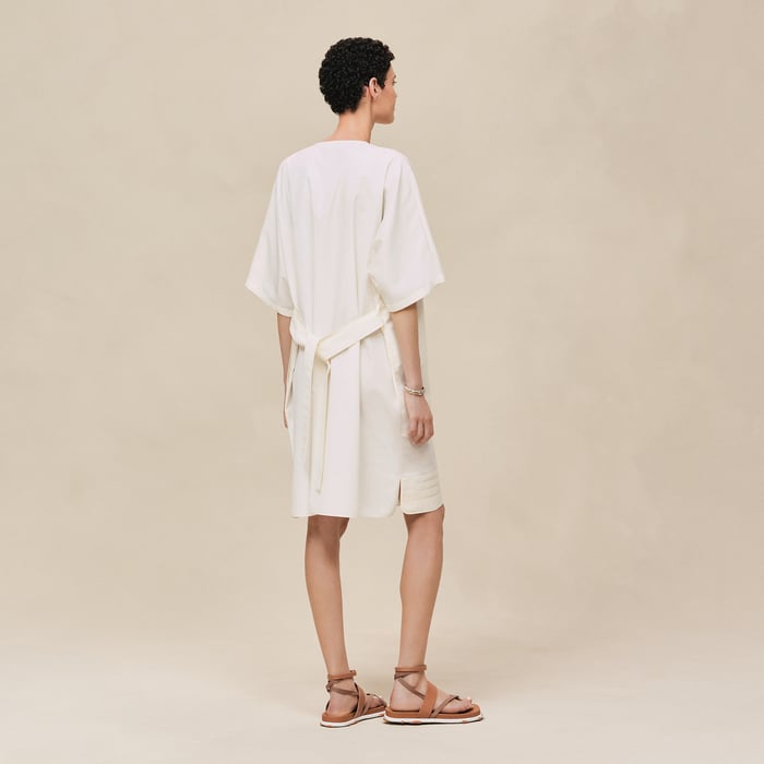 Blanc Cassé Embroidered Beach Caftan