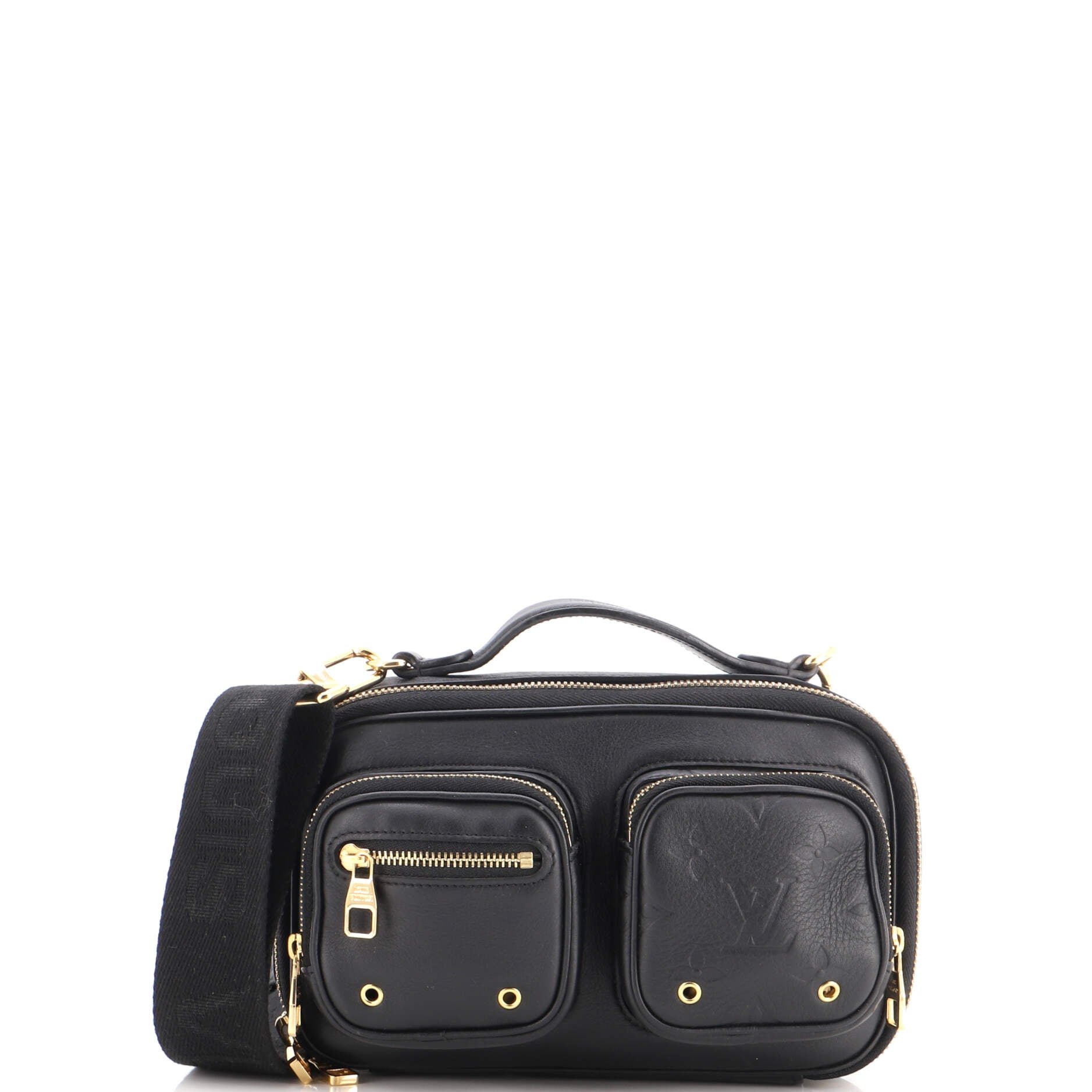 Utility Crossbody Bag Calfskin with Embossed Monogram Detail