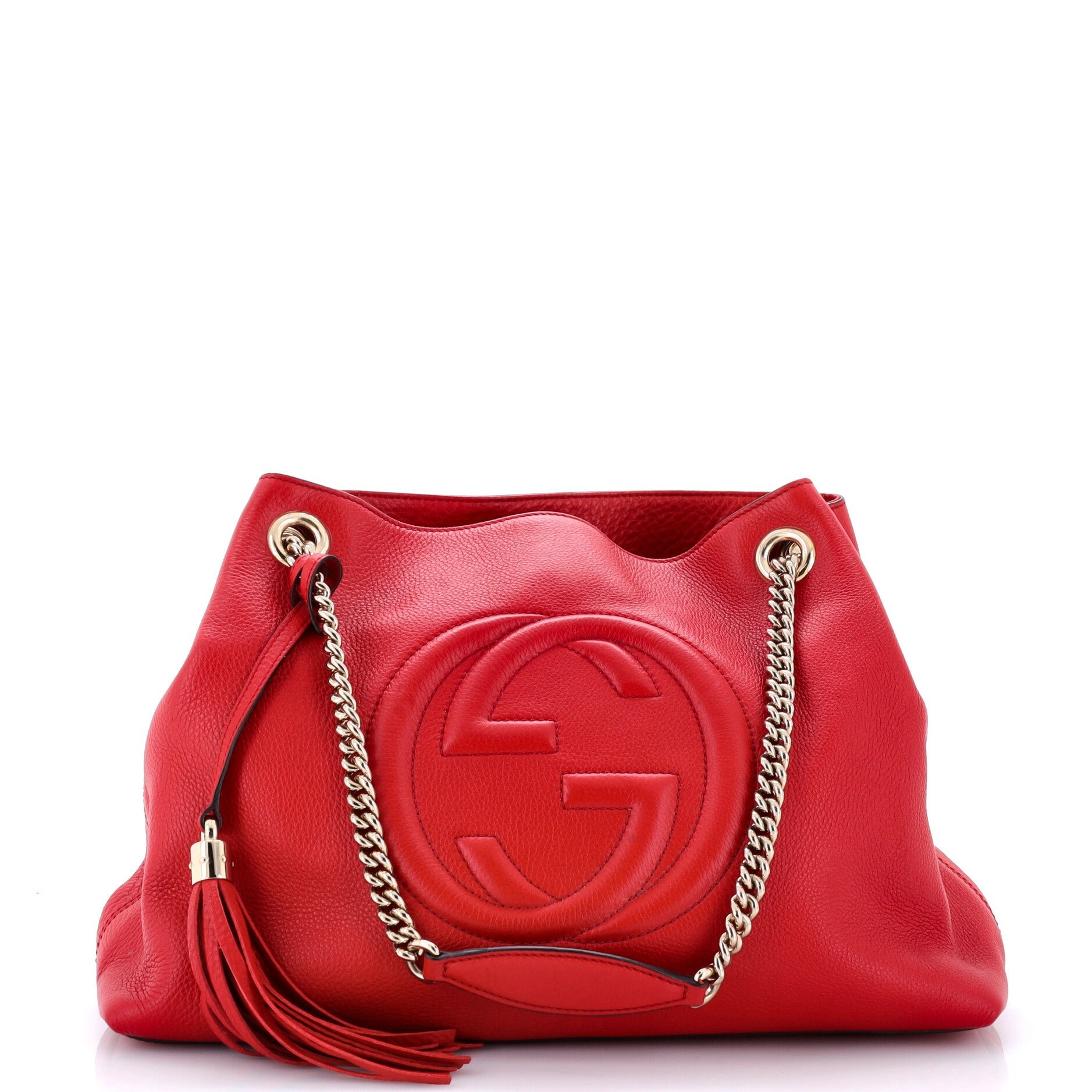 Soho Chain Strap Shoulder Bag Leather Medium
