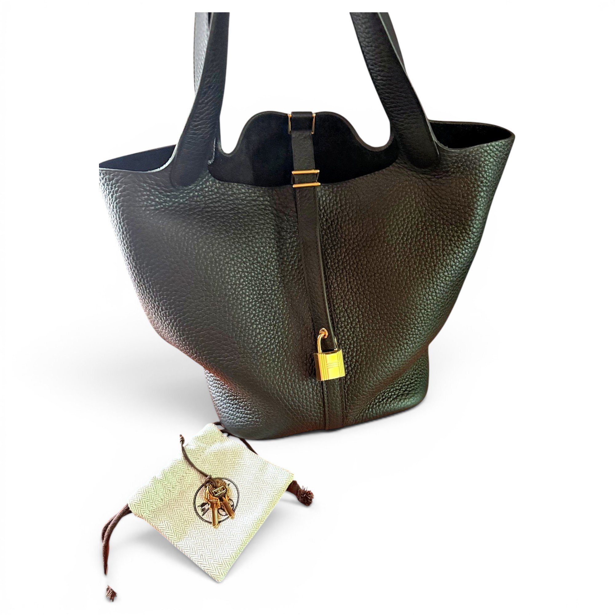 Picotin leather tote