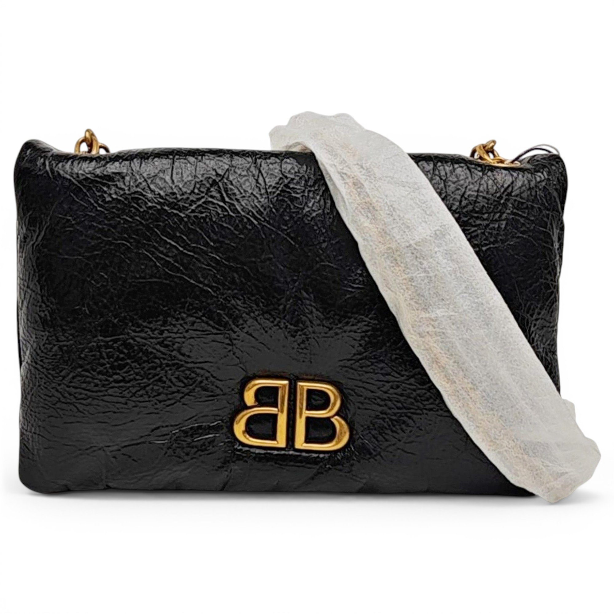 BB chain leather handbag