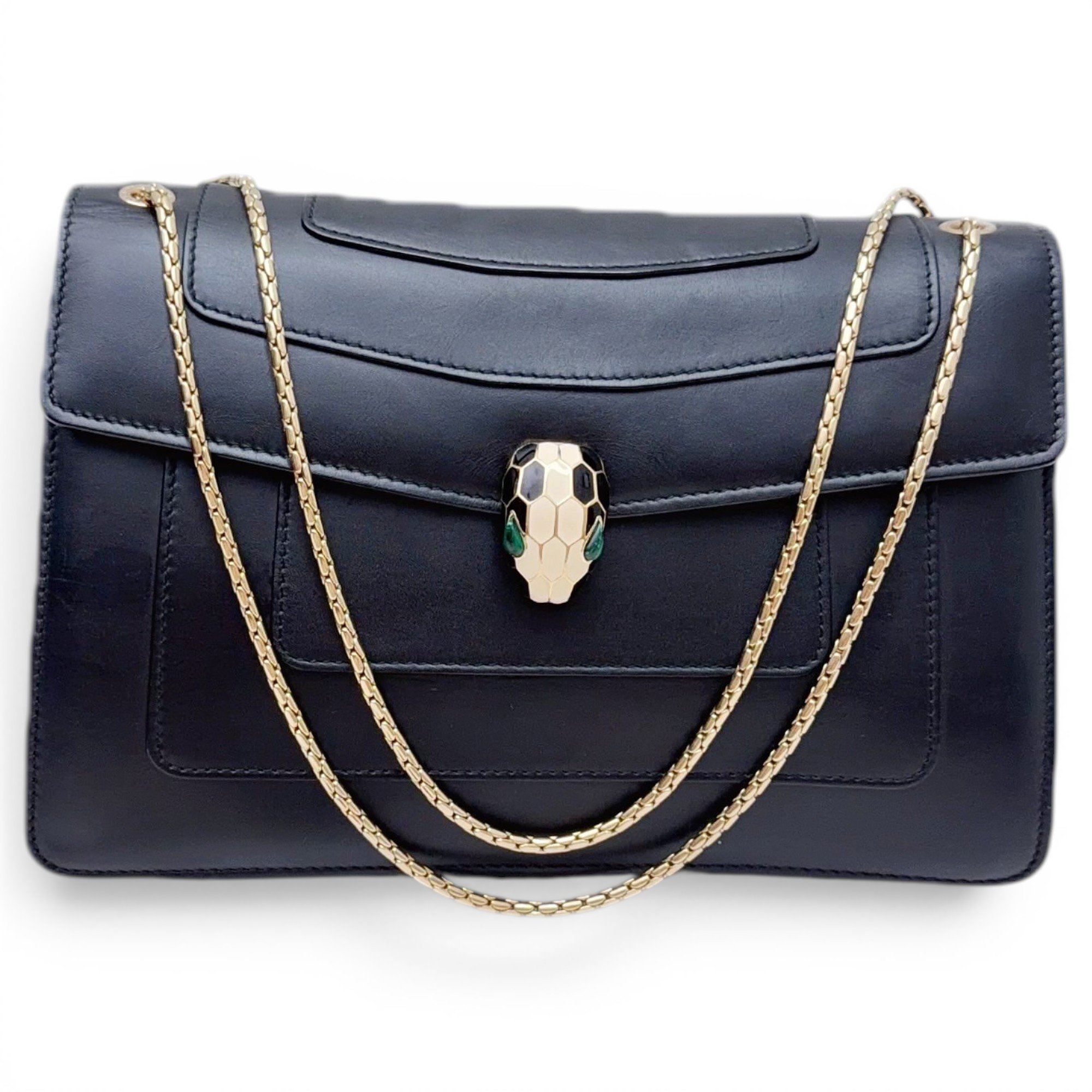 Serpenti leather handbag