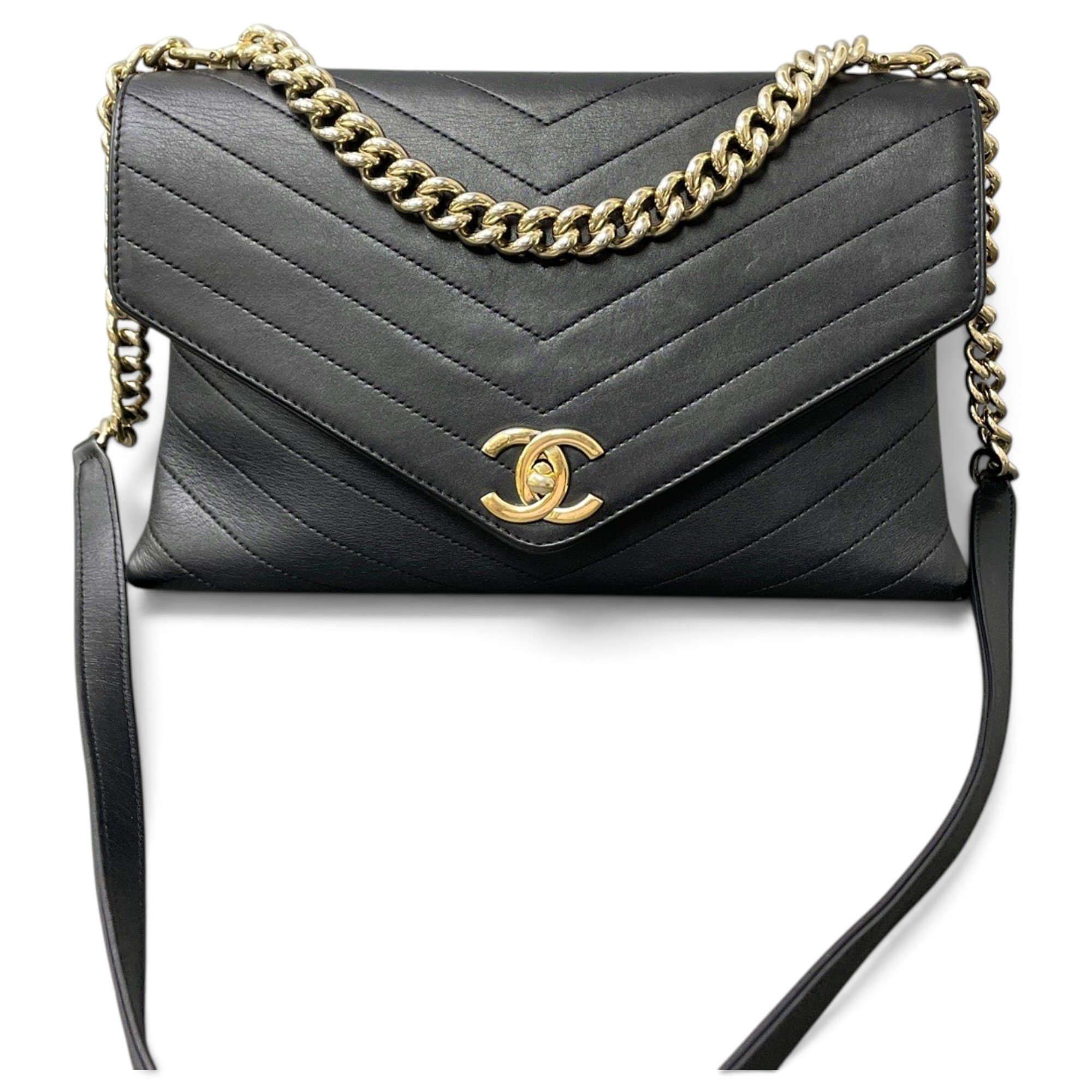 Trendy CC Flap leather handbag