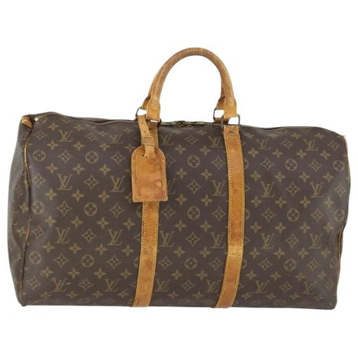 Keepall leather travel bag