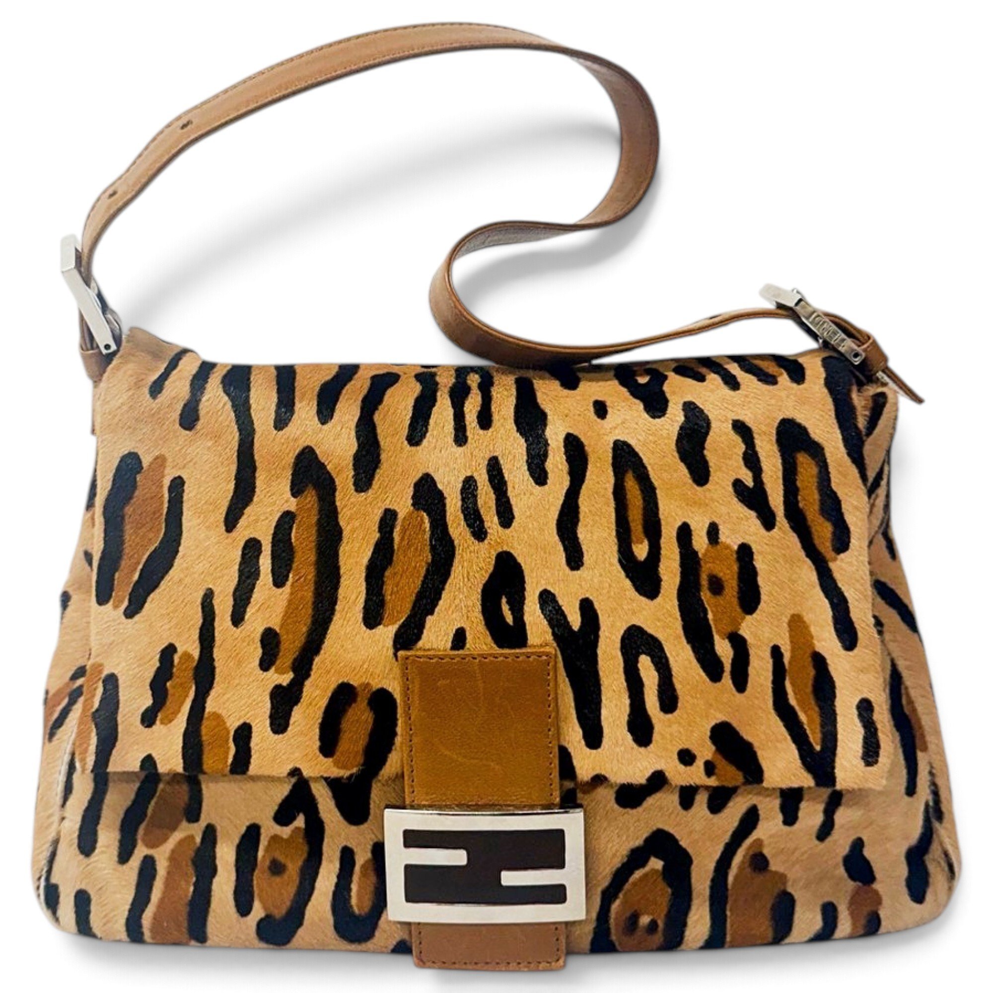 Baguette pony-style calfskin handbag