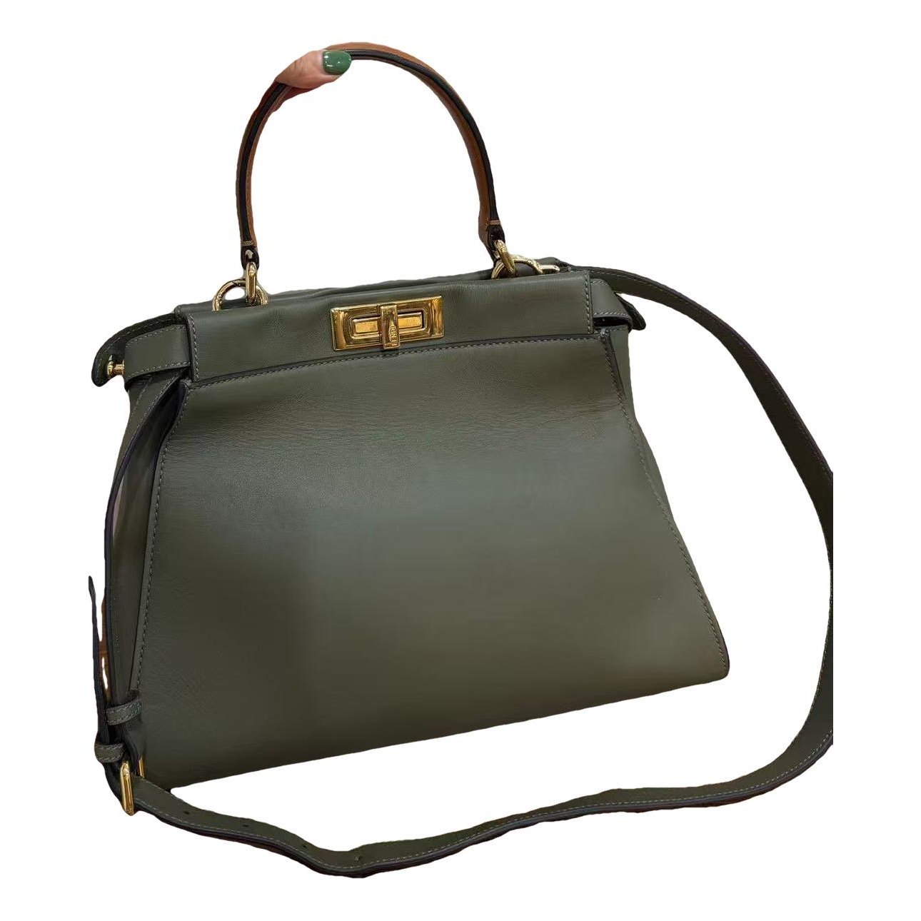 Peekaboo leather handbag