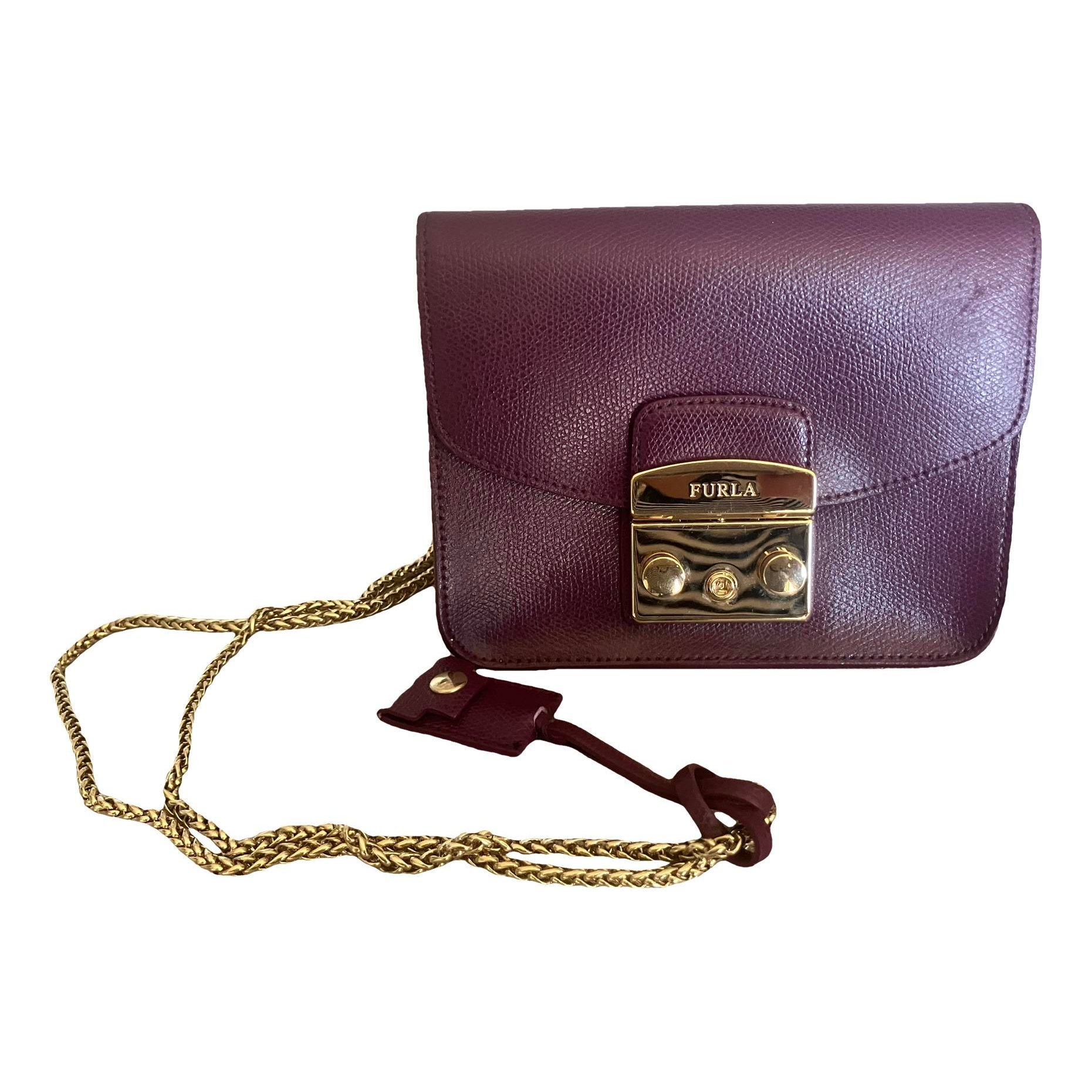 Metropolis leather clutch bag