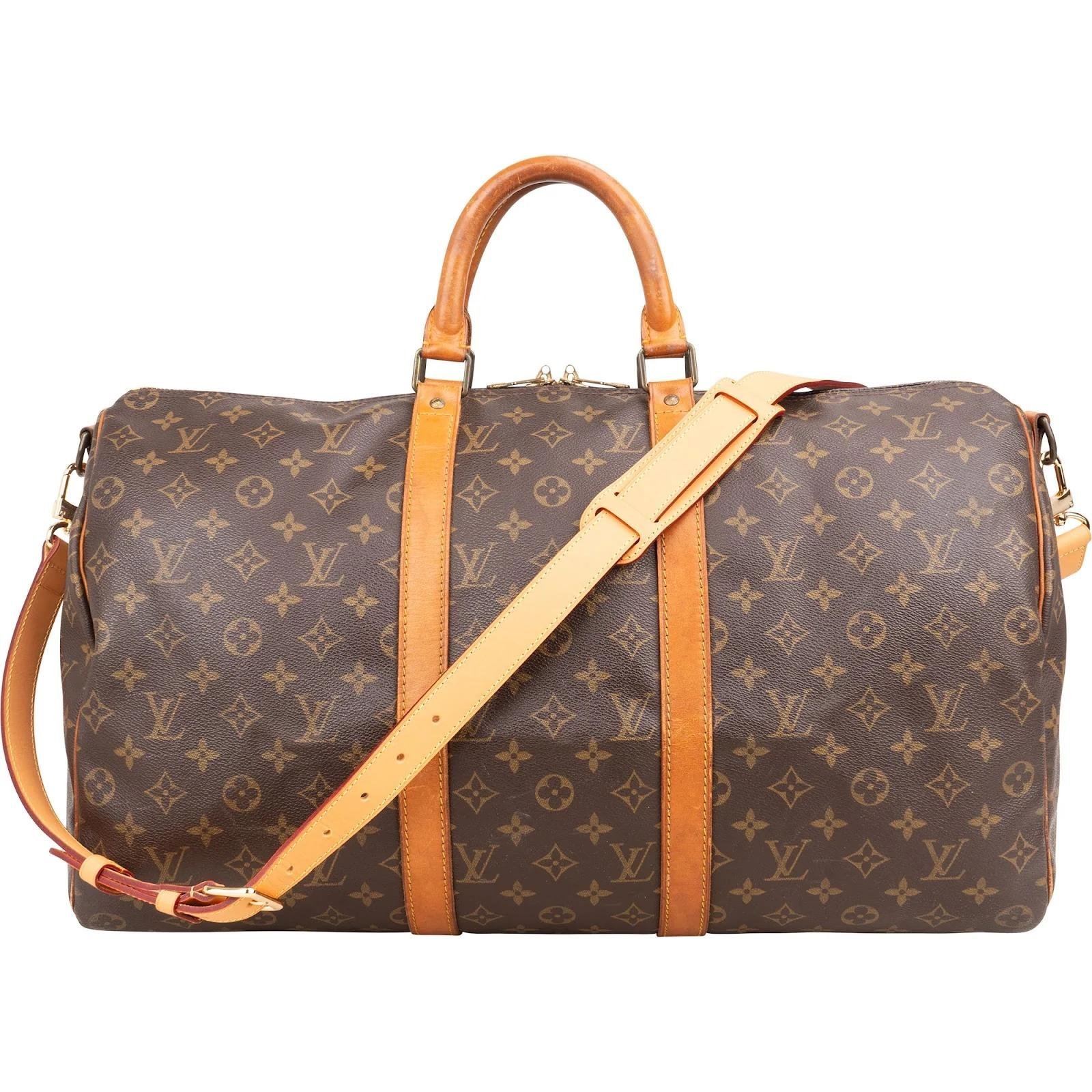 Keepall leather travel bag