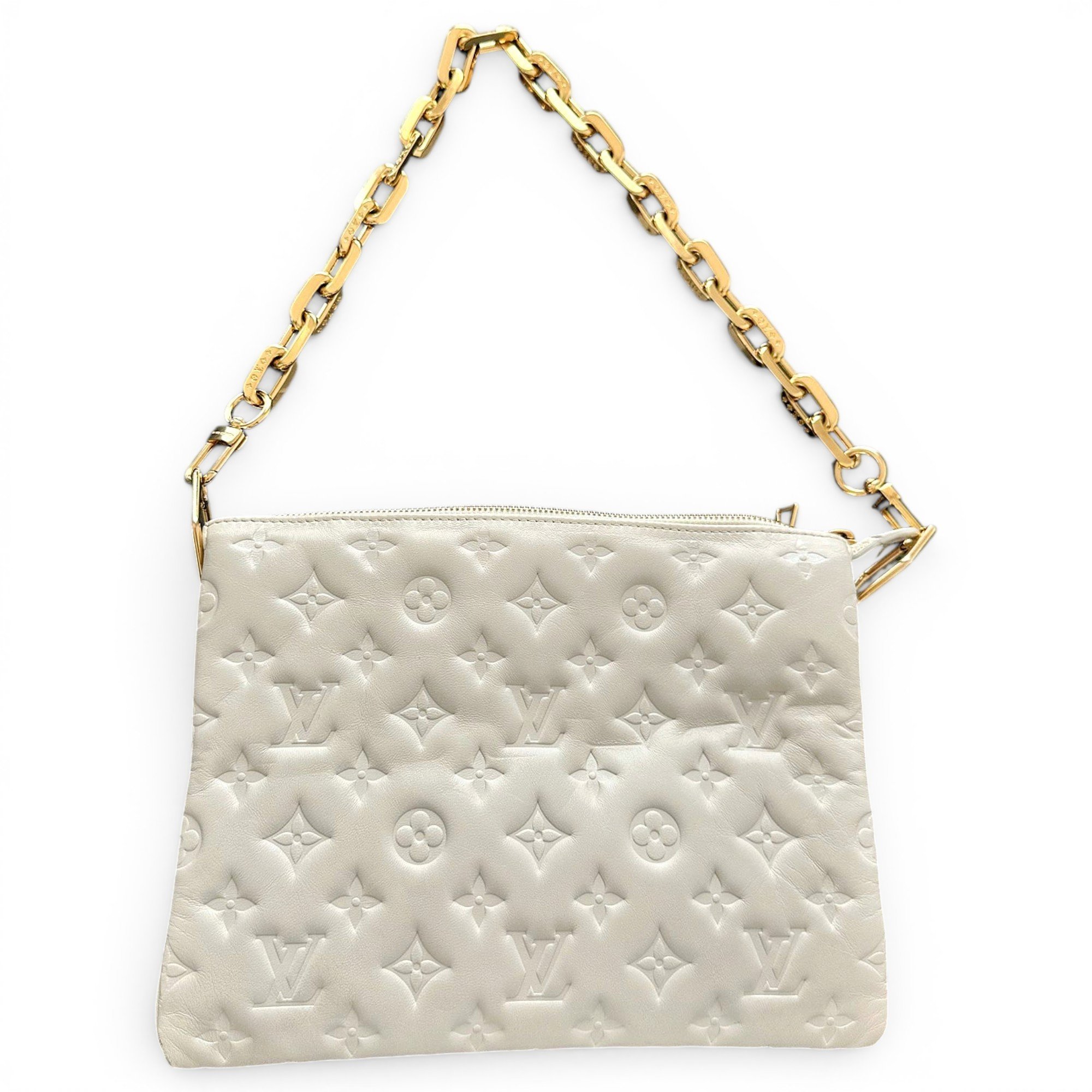 Coussin leather crossbody bag