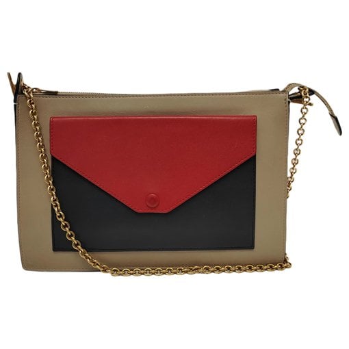 Pocket leather handbag