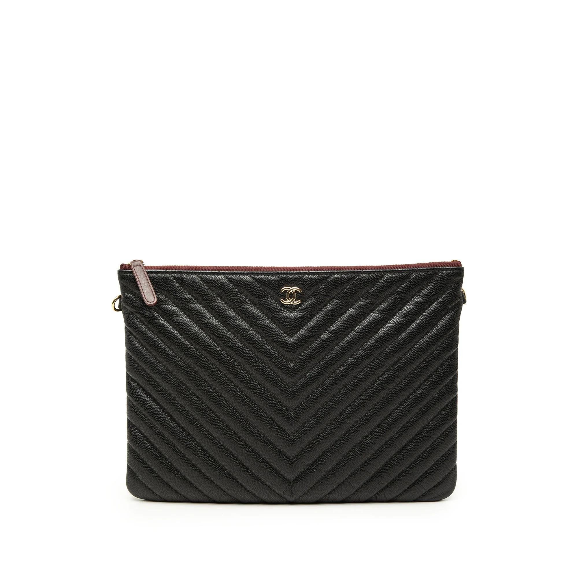 Leather clutch bag