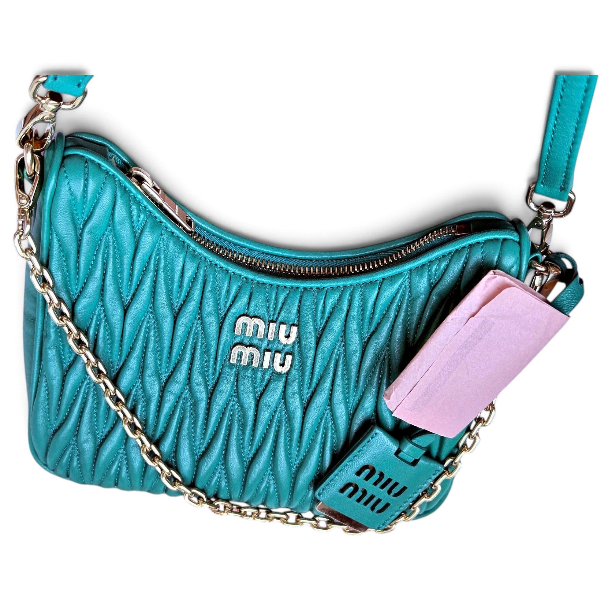 Matelassé leather handbag